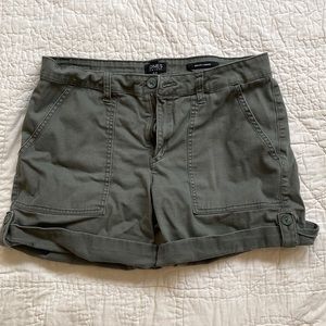 Green Utility Shorts